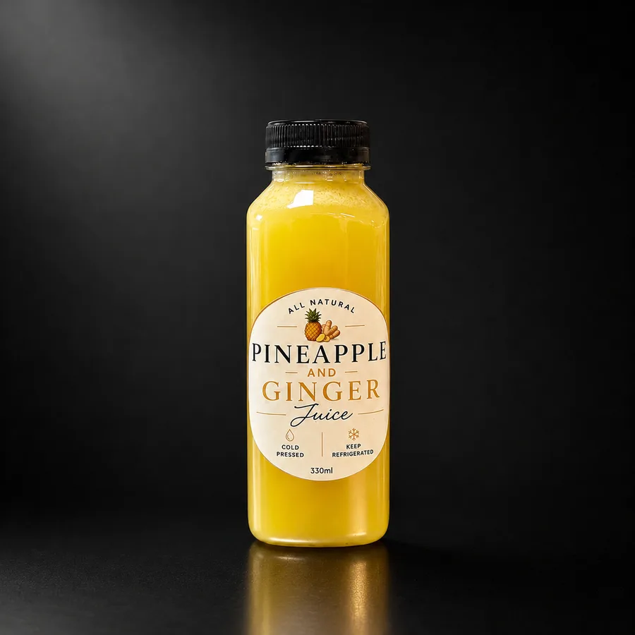 Pineapple and ginger juice, 330ml bottle