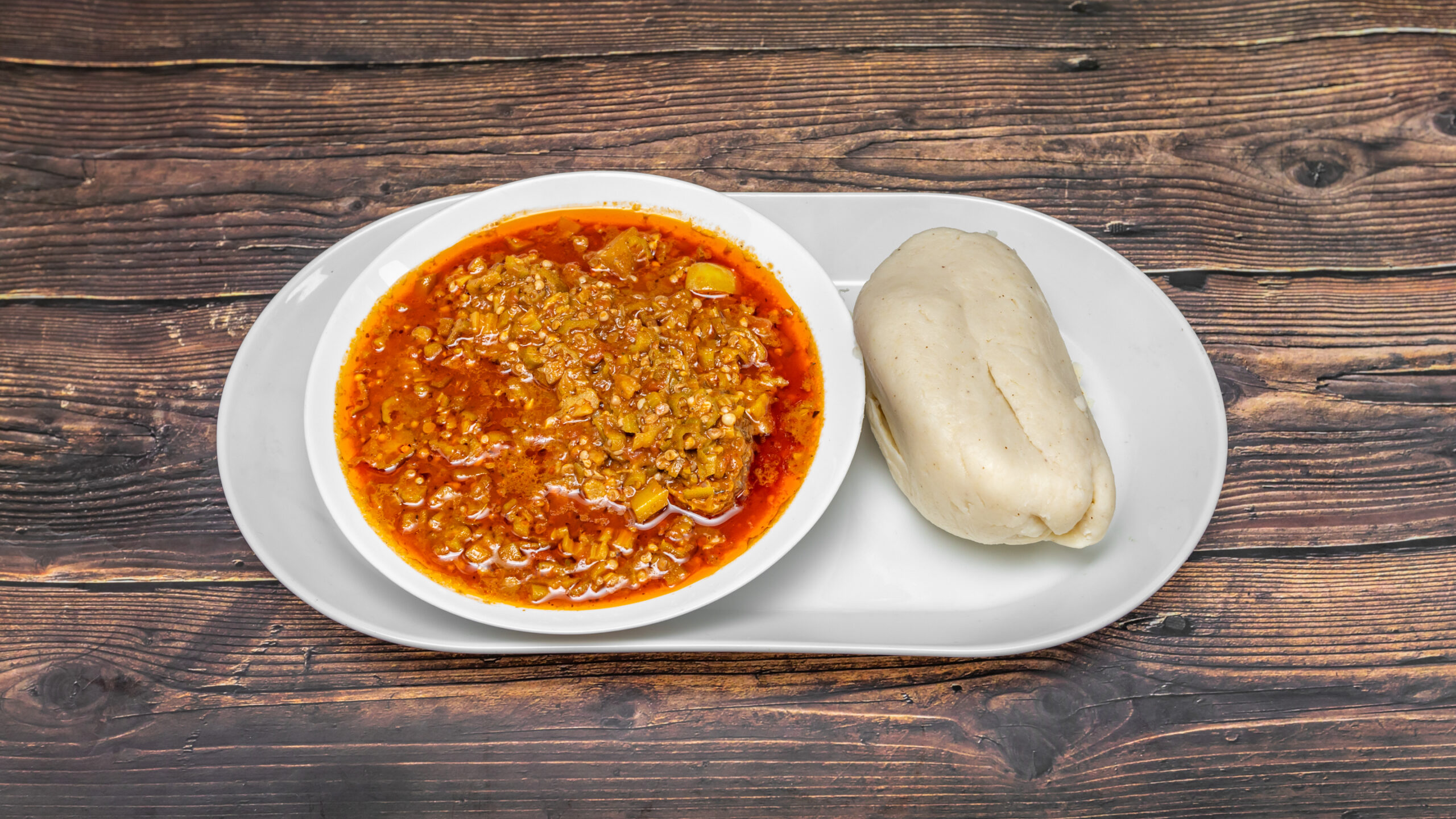 Cynthia African Dishes - Banku and okra stew